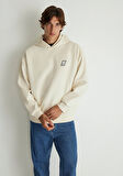 Sırt Baskılı Beyaz Sweatshirt 0S10286-70055