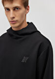 Kapüşonlu Siyah Sweatshirt 0S10287-71379