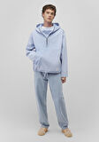 Yarı Fermuarlı Mavi Denim Gömlek 0211256-88654
