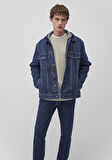 Eddie Kolej Koyu Mavi Denim Jean Ceket 0110411-88556