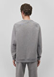 Bisiklet Yaka Gri Basic Sweatshirt 0S10295-80018