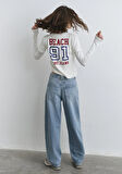 Lisa 90lar Tokalı İndigo Mavisi Jean Pantolon 1010938-89253