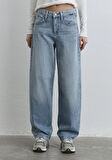 Lisa 90lar Tokalı İndigo Mavisi Jean Pantolon 1010938-89253