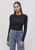 2li Uzun Kollu Crop Basic Tişört 1613021-900