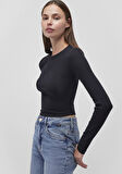 2li Uzun Kollu Crop Basic Tişört 1613021-70057