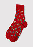 Yılbaşı Temalı Kırmızı Çorap 0911662-32421