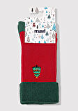 Yılbaşı Temalı Kırmızı Çorap 1912192-29579