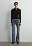 Isabella Iconic Zımparalı Indigo Mavisi Jean Pantolon 1010924-89503