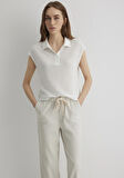 Beyaz Örme Polo Tişört 1612654-70057
