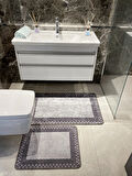 Zigzag Desenli 2 li Banyo Paspas (60x100 - 60x50)