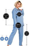 Kadın Müslin Pijama Takımı Düğmeli Yakalı Pijama