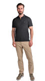 Erkek Merserize Plaket Şeritli Polo Yaka Pike T-Shirt