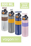 Kulaklı Pipetli Matara 450 ml Pembe