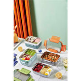 Vagonlife Çift Katmanlı Paslanmaz Çelik Öğle Yemeği Kutusu Lacivert BL20182