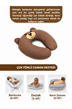 Çift Taraflı Emzirme Yastığı Bebek Destek Minderi Hamile Yastığı Pamuk Kumaş Morbear Serisi