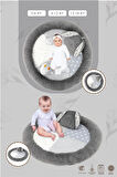 Bebek Oyun Alanı, Tavşanlı Bebek Aktivite Matı, Yumuşak Oyun Matı, Baby Gym Serisi, Gri