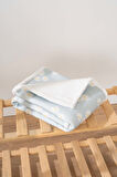 Fluffy Bebek Battaniyesi 70x100 Cm Yeşil Papatya Desen