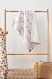 Fluffy Bebek Battaniyesi 70x100 Cm Gri Hayvanlı Desen