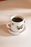 Kelebek Amore El Yapımı Seramik Double Kahve Fincanı Mug Kupa