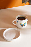 Kelebek Amore El Yapımı Seramik Double Kahve Fincanı Mug Kupa