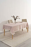 Silvio Pudra Güpür Çiçekli Masa Örtüsü 160x220 cm