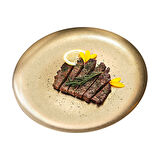 Açık Büfe Retro Sunum Tabağı Altın 30 Cm