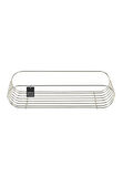 Silver Oval Köşeli Sabunluk /Düzenleyici / Şampuanlık / Metal /Paslanmaz/Askı / Banyo Aksesuarı
