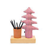 Kayigo Lavender Kalemlik & Notluk - Kırmızı Pötikareli Çam