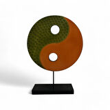 Ying Yang Yeşil Turuncu Ev Dekoru Büyük