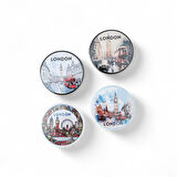 Londra Magnet Set 3 - 4'lü Buzdolabı Magnet London