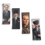 Atatürk 4'lü Kitap Ayracı Kalın Geniş Kesim 350 gr Hediyelik No:2