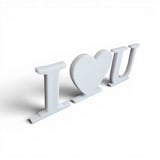 I Love U Seni Seviyorum Love Letters Beyaz