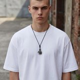 Krom Kaplama İskelet El Figürlü Unisex Kolye - Yağlı Koton Kordonlu Ayarlanabilir Gotik Kurukafa Detaylı Punk Tarz Kolye