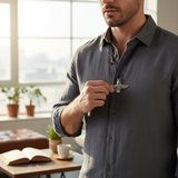 Krom Kaplama Faravahar Pers Sembolü Unisex Kolye - Yağlı Koton Kordonlu Ayarlanabilir Kanatlı İnsan Figürlü Mitolojik Kolye