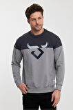 Twobull HELSİNKİ Erkek  Füme / Taş Sweatshirt