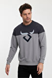 Twobull HELSİNKİ Erkek  Füme / Taş Sweatshirt