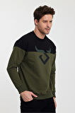 Twobull HELSİNKİ Erkek  Siyah / Haki Sweatshirt