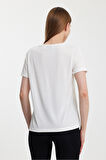Twobull TOKYO Kadın  Ekru Tişört
