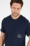 %100 Pamuk Sıfır Yaka Baskılı Rahat Kesim, Nefes Alabilir Kumaş Erkek Tişört Basic Tişört 0068