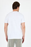 %100 Pamuk Sıfır Yaka Baskılı Rahat Kesim, Nefes Alabilir Kumaş Erkek Tişört Basic Tişört 0068