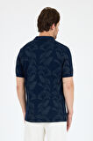 Erkek Polo Yaka Desenli T-Shirt – %95 Pamuk %5 Elastan – Şık, Esnek ve Rahat Kısa Kollu Tişört 0033