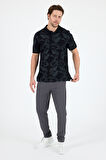 Erkek Polo Yaka Desenli T-Shirt – %95 Pamuk %5 Elastan – Şık, Esnek ve Rahat Kısa Kollu Tişört 0033