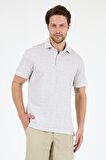Erkek Polo Yaka Desenli T-Shirt – %95 Pamuk %5 Elastan – Şık, Esnek ve Rahat Kısa Kollu Tişört 0034