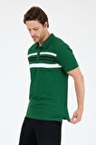 Regular Fit Pamuk Polo Yaka Kısa Kollu Önü Çizgili Pike Erkek Tişört 0035