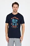 Erkek Go On Holiday Baskılı T-Shirt – %100 Pamuk – Bisiklet Yaka Kısa Kollu Rahat Erkek Tişört 0008