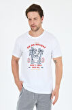 Erkek Go On Holiday Baskılı T-Shirt – %100 Pamuk – Bisiklet Yaka Kısa Kollu Rahat Erkek Tişört 0008