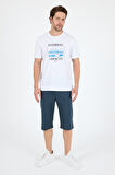 Regular Fit Pamuk Bisiklet Yaka Baskılı Penye Erkek Tişört 0012