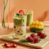 Mim and More Mango & Strawberry, Mango ve Çilek Aromalı Matcha 25 Gr
