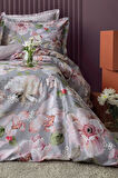 Vanie %60 TENCEL™ Lyocell %40 Pamuk Dijital Saten Nevresim Takımı Aile Seti