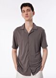 Gmg Fırenze Regular Fit Apaş Yaka Gri Erkek Gömlek GU24MSS02206